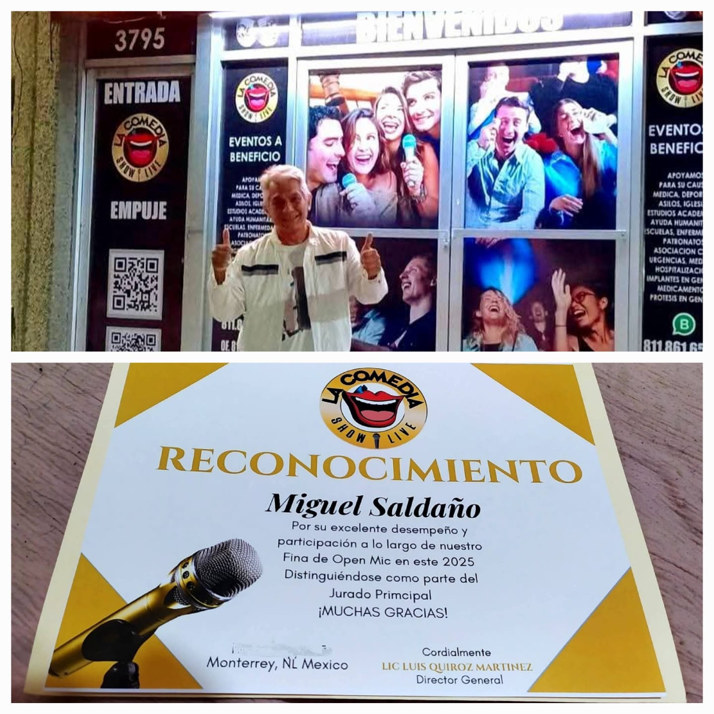 El actor y cómico riojano Miguel Saldaño y su primera experiencia artistica internacional.